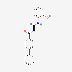 molecular formula C21H17NO2 B3907603 1-(4-biphenylyl)-3-[(2-hydroxyphenyl)amino]-2-propen-1-one 