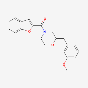 molecular formula C21H21NO4 B3907610 4-(1-benzofuran-2-ylcarbonyl)-2-(3-methoxybenzyl)morpholine 