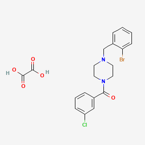 molecular formula C20H20BrClN2O5 B3907619 1-(2-bromobenzyl)-4-(3-chlorobenzoyl)piperazine oxalate 