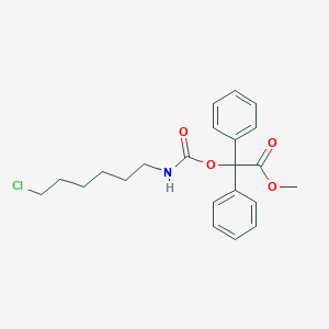 molecular formula C22H26ClNO4 B390764 Methyl {[(6-chlorohexyl)carbamoyl]oxy}(diphenyl)acetate 