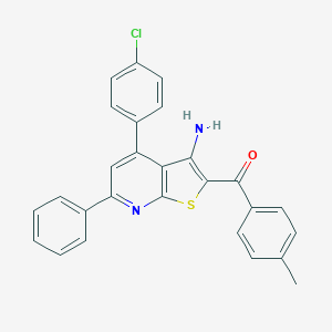 [3-Amino-4-(4-chlorophenyl)-6-phenylthieno[2,3-b]pyridin-2-yl](4-methylphenyl)methanone