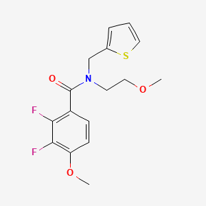 molecular formula C16H17F2NO3S B3907669 2,3-difluoro-4-methoxy-N-(2-methoxyethyl)-N-(2-thienylmethyl)benzamide 