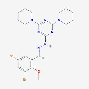 3,5-Dibromo-2-methoxybenzaldehyde [4,6-di(1-piperidinyl)-1,3,5-triazin-2-yl]hydrazone