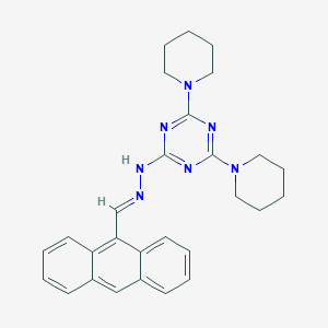 9-Anthracenecarbaldehyde [4,6-di(1-piperidinyl)-1,3,5-triazin-2-yl]hydrazone