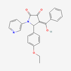 molecular formula C24H20N2O4 B3907715 4-benzoyl-5-(4-ethoxyphenyl)-3-hydroxy-1-(3-pyridinyl)-1,5-dihydro-2H-pyrrol-2-one 