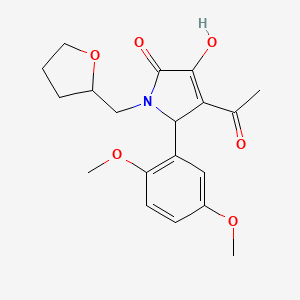 molecular formula C19H23NO6 B3907756 4-acetyl-5-(2,5-dimethoxyphenyl)-3-hydroxy-1-(tetrahydro-2-furanylmethyl)-1,5-dihydro-2H-pyrrol-2-one 