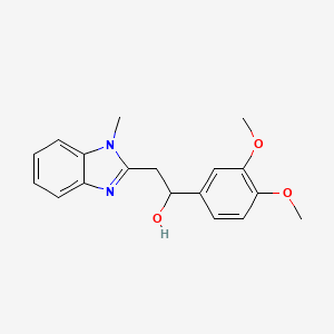 molecular formula C18H20N2O3 B3907781 1-(3,4-dimethoxyphenyl)-2-(1-methyl-1H-benzimidazol-2-yl)ethanol CAS No. 337925-65-2