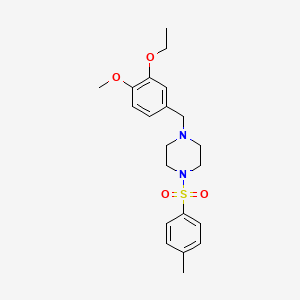 molecular formula C21H28N2O4S B3907810 1-(3-ethoxy-4-methoxybenzyl)-4-[(4-methylphenyl)sulfonyl]piperazine 