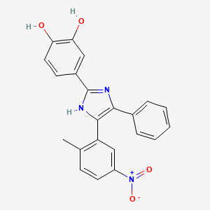 molecular formula C22H17N3O4 B3907816 4-[5-(2-methyl-5-nitrophenyl)-4-phenyl-1H-imidazol-2-yl]-1,2-benzenediol 