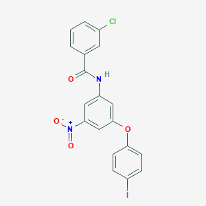molecular formula C19H12ClIN2O4 B390783 3-chloro-N-[3-(4-iodophenoxy)-5-nitrophenyl]benzamide 