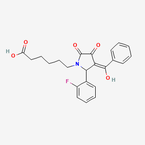 6-[3-benzoyl-2-(2-fluorophenyl)-4-hydroxy-5-oxo-2,5-dihydro-1H-pyrrol-1-yl]hexanoic acid