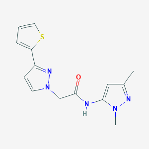 N-(1,3-dimethyl-1H-pyrazol-5-yl)-2-[3-(2-thienyl)-1H-pyrazol-1-yl]acetamide