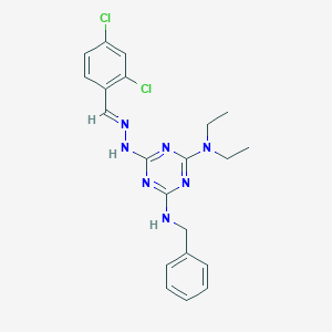2,4-Dichlorobenzaldehyde [4-(benzylamino)-6-(diethylamino)-1,3,5-triazin-2-yl]hydrazone