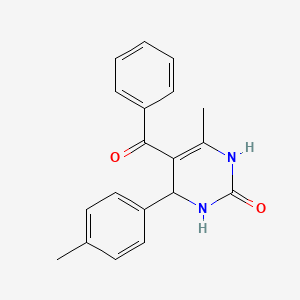 molecular formula C19H18N2O2 B3907856 6-methyl-4-(4-methylphenyl)-5-(phenylcarbonyl)-3,4-dihydropyrimidin-2(1H)-one 