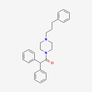 molecular formula C27H30N2O B3907872 2,2-Diphenyl-1-[4-(3-phenylpropyl)piperazin-1-yl]ethanone 