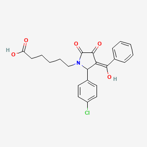 6-[3-benzoyl-2-(4-chlorophenyl)-4-hydroxy-5-oxo-2,5-dihydro-1H-pyrrol-1-yl]hexanoic acid