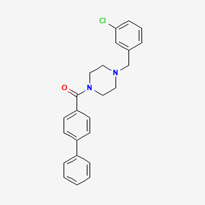 1-(4-biphenylylcarbonyl)-4-(3-chlorobenzyl)piperazine