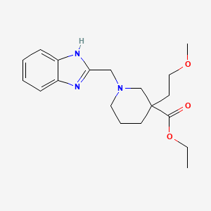 molecular formula C19H27N3O3 B3907883 ethyl 1-(1H-benzimidazol-2-ylmethyl)-3-(2-methoxyethyl)-3-piperidinecarboxylate 