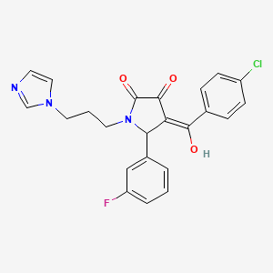 4-(4-chlorobenzoyl)-5-(3-fluorophenyl)-3-hydroxy-1-[3-(1H-imidazol-1-yl)propyl]-1,5-dihydro-2H-pyrrol-2-one