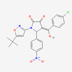 1-(5-tert-butyl-3-isoxazolyl)-4-(4-chlorobenzoyl)-3-hydroxy-5-(4-nitrophenyl)-1,5-dihydro-2H-pyrrol-2-one