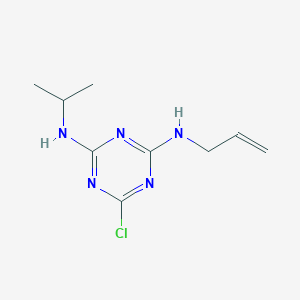 molecular formula C9H14ClN5 B390791 N~2~-allyl-6-chloro-N~4~-isopropyl-1,3,5-triazine-2,4-diamine 