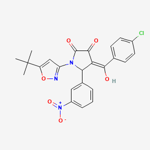 1-(5-tert-butyl-3-isoxazolyl)-4-(4-chlorobenzoyl)-3-hydroxy-5-(3-nitrophenyl)-1,5-dihydro-2H-pyrrol-2-one