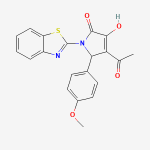 4-acetyl-1-(1,3-benzothiazol-2-yl)-3-hydroxy-5-(4-methoxyphenyl)-1,5-dihydro-2H-pyrrol-2-one