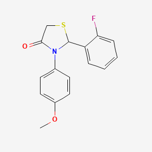 2-(2-fluorophenyl)-3-(4-methoxyphenyl)-1,3-thiazolidin-4-one