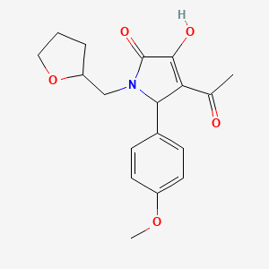 4-acetyl-3-hydroxy-5-(4-methoxyphenyl)-1-(tetrahydro-2-furanylmethyl)-1,5-dihydro-2H-pyrrol-2-one