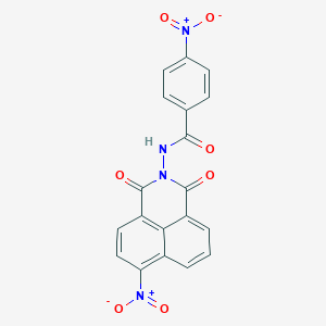 molecular formula C19H10N4O7 B390795 4-Nitro-N-(6-nitro-1,3-dioxo-1H-benzo[de]isoquinolin-2(3H)-yl)benzamide 