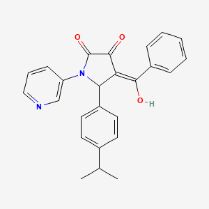 molecular formula C25H22N2O3 B3907975 4-benzoyl-3-hydroxy-5-(4-isopropylphenyl)-1-(3-pyridinyl)-1,5-dihydro-2H-pyrrol-2-one 
