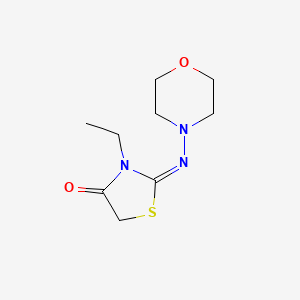 molecular formula C9H15N3O2S B3907993 3-ethyl-2-(4-morpholinylimino)-1,3-thiazolidin-4-one 