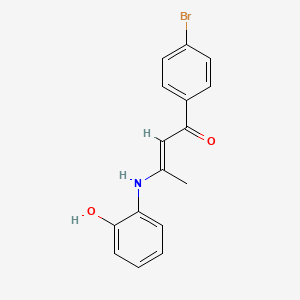 1-(4-bromophenyl)-3-[(2-hydroxyphenyl)amino]-2-buten-1-one