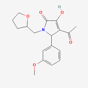 4-acetyl-3-hydroxy-5-(3-methoxyphenyl)-1-(tetrahydro-2-furanylmethyl)-1,5-dihydro-2H-pyrrol-2-one
