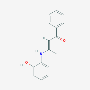 molecular formula C16H15NO2 B3908062 3-[(2-hydroxyphenyl)amino]-1-phenyl-2-buten-1-one 