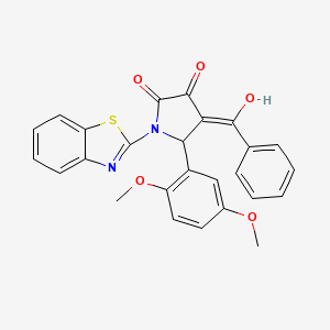 molecular formula C26H20N2O5S B3908064 1-(1,3-benzothiazol-2-yl)-4-benzoyl-5-(2,5-dimethoxyphenyl)-3-hydroxy-1,5-dihydro-2H-pyrrol-2-one 