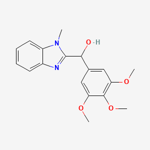 molecular formula C18H20N2O4 B3908088 (1-methyl-1H-benzimidazol-2-yl)(3,4,5-trimethoxyphenyl)methanol 