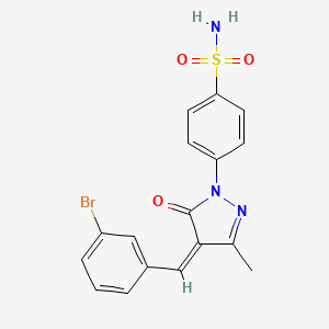 4-[4-(3-bromobenzylidene)-3-methyl-5-oxo-4,5-dihydro-1H-pyrazol-1-yl]benzenesulfonamide