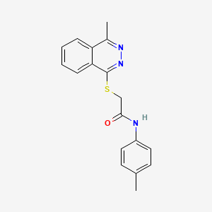 molecular formula C18H17N3OS B3908218 N-(4-methylphenyl)-2-[(4-methyl-1-phthalazinyl)thio]acetamide 