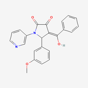 4-benzoyl-3-hydroxy-5-(3-methoxyphenyl)-1-(3-pyridinyl)-1,5-dihydro-2H-pyrrol-2-one