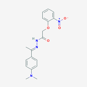 molecular formula C18H20N4O4 B390825 N'-{1-[4-(dimethylamino)phenyl]ethylidene}-2-{2-nitrophenoxy}acetohydrazide 