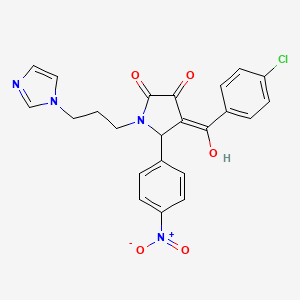 4-(4-chlorobenzoyl)-3-hydroxy-1-[3-(1H-imidazol-1-yl)propyl]-5-(4-nitrophenyl)-1,5-dihydro-2H-pyrrol-2-one