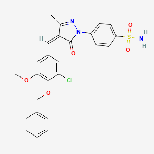 4-{4-[4-(benzyloxy)-3-chloro-5-methoxybenzylidene]-3-methyl-5-oxo-4,5-dihydro-1H-pyrazol-1-yl}benzenesulfonamide