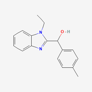 molecular formula C17H18N2O B3908319 (1-ethyl-1H-benzimidazol-2-yl)(4-methylphenyl)methanol 