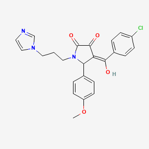 4-(4-chlorobenzoyl)-3-hydroxy-1-[3-(1H-imidazol-1-yl)propyl]-5-(4-methoxyphenyl)-1,5-dihydro-2H-pyrrol-2-one