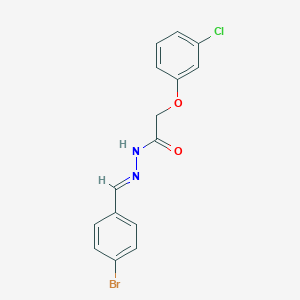 molecular formula C15H12BrClN2O2 B390834 N'-(4-bromobenzylidene)-2-(3-chlorophenoxy)acetohydrazide 