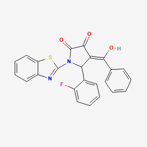 molecular formula C24H15FN2O3S B3908363 1-(1,3-benzothiazol-2-yl)-4-benzoyl-5-(2-fluorophenyl)-3-hydroxy-1,5-dihydro-2H-pyrrol-2-one 