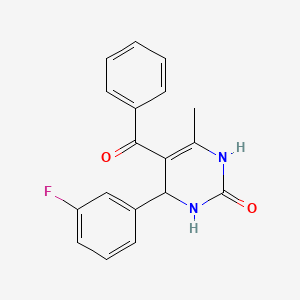 molecular formula C18H15FN2O2 B3908376 5-benzoyl-4-(3-fluorophenyl)-6-methyl-3,4-dihydro-2(1H)-pyrimidinone 