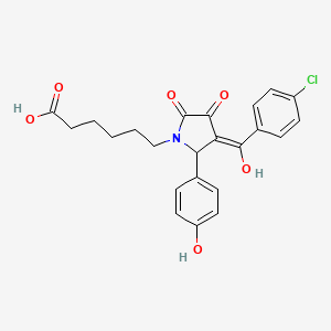 6-[3-(4-chlorobenzoyl)-4-hydroxy-2-(4-hydroxyphenyl)-5-oxo-2,5-dihydro-1H-pyrrol-1-yl]hexanoic acid