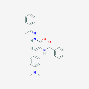N-[2-[4-(diethylamino)phenyl]-1-({2-[1-(4-methylphenyl)ethylidene]hydrazino}carbonyl)vinyl]benzamide